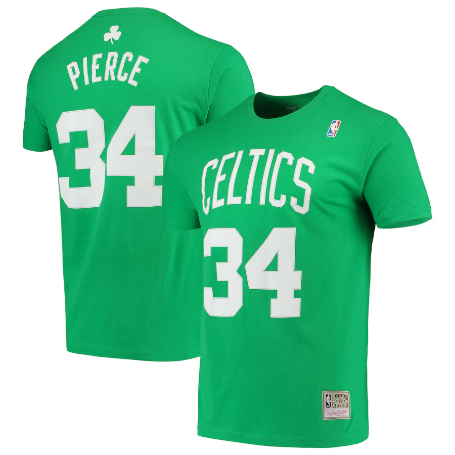 Men NBA Boston Celtics #34 Pierce green T shirt